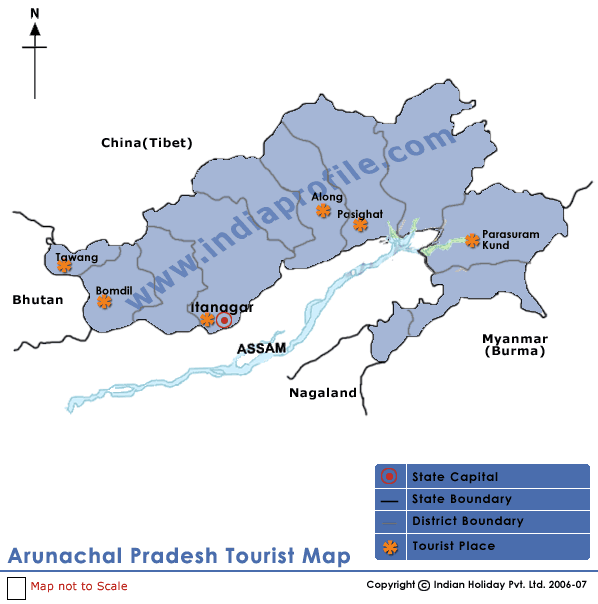 Arunachal Pradesh Map