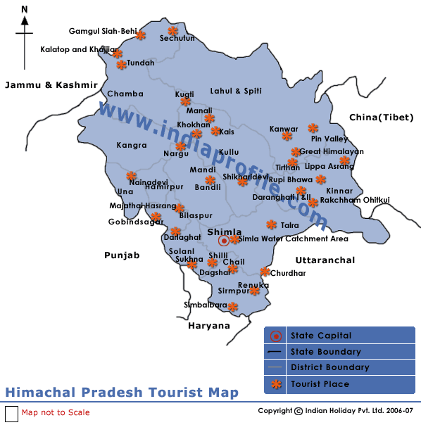 Himachal Pradesh Map