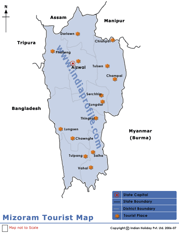 Mizoram Map