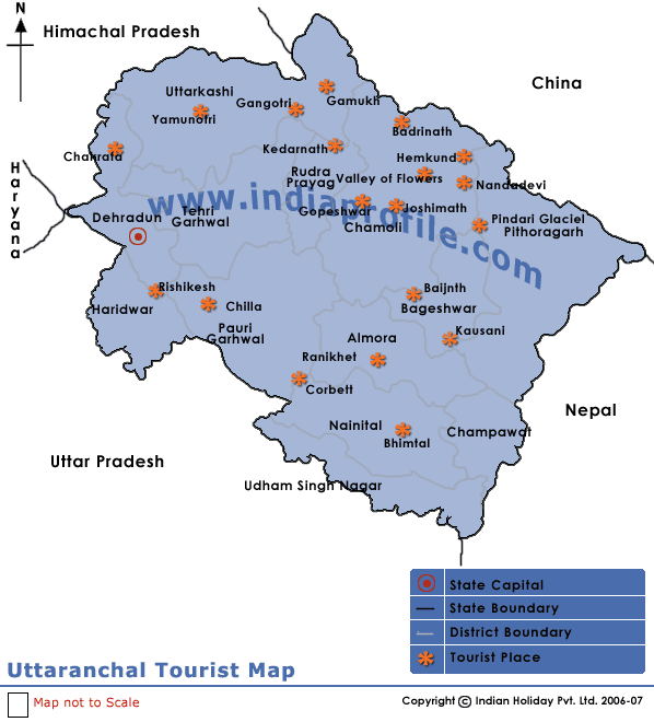 Uttaranchal Map